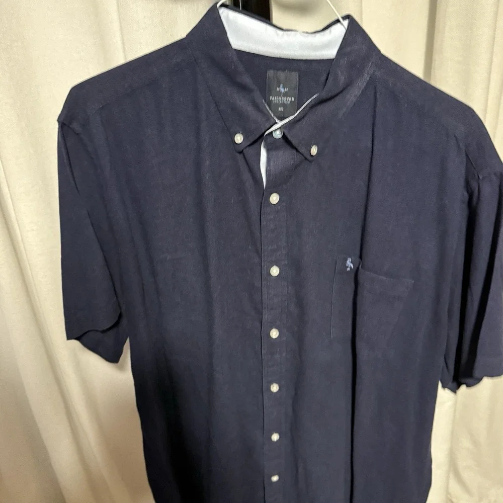 Tailorbyrd Men's Blue Button Up Short Sleeve XL - Picture 1 of 7